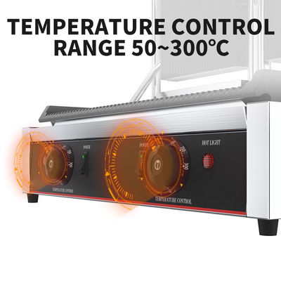 565x370x190mm Grill elettrico a contatto Piatto da barbecue caldo con tutti i solchi Piatto doppio Panini Grill