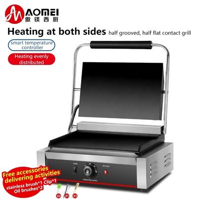 220V Grill elettrico piatto con parti di elementi di riscaldamento Sandwich Grill di contatto 19kg