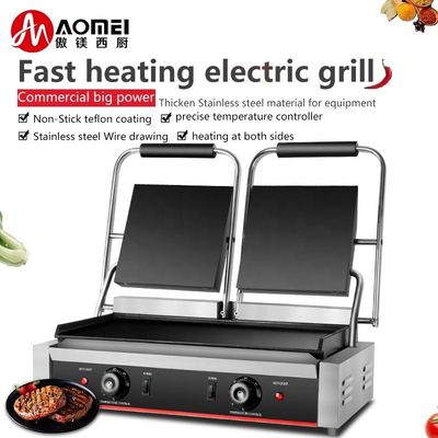 Grill elettrico a doppio lato professionale non aderente Pan inferiore Grill Dimensione 210 * 200 x 2 mm