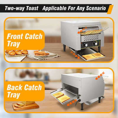 220V elettrico trasportatore tostapane per snack macchina cuocere in modo uniforme fetta di pane slot extra ampio