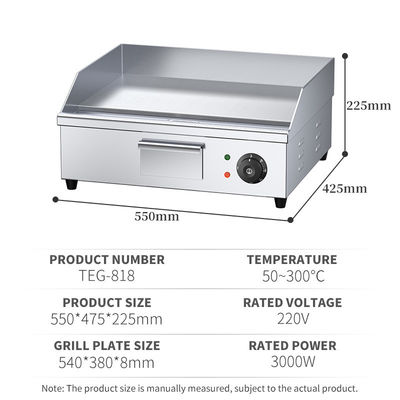 Apparecchiature da cucina Griglie elettriche in ghisa e fritture elettriche per griglie Teppanyaki