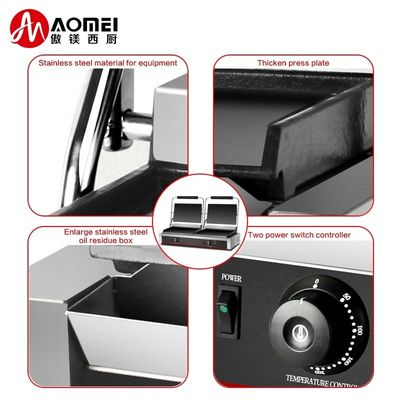 Full flat 2in1 Double plate Panini Sandwich Press Electric Contact Grill per il commercio