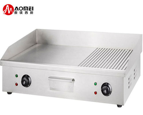 Griglia elettrica a semigruppo in acciaio inossidabile argento per temperature comprese tra 50 e 300 °C