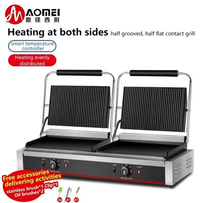 Grill elettrico con rivestimento in smalto antiaderente per tostapane per bistecche e panini commerciali