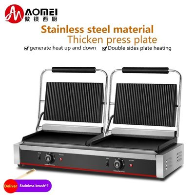 Grill elettrico con rivestimento in smalto antiaderente per tostapane per bistecche e panini commerciali