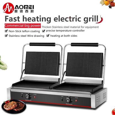 Grill elettrico con rivestimento in smalto antiaderente per tostapane per bistecche e panini commerciali