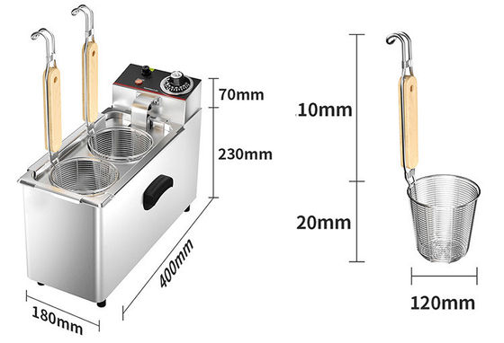 1 serbatoio 4 cestini Cucina elettrica per pasta per la cottura rapida nelle cucine commerciali