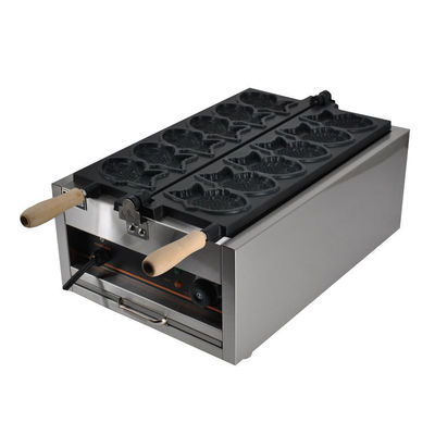 Produttore automatico di waffle Taiyaki a forma di pesce a 220 V con 6 stampi di waffle