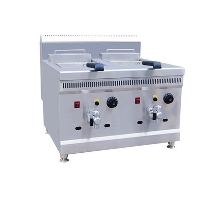 Alta produttività 38 kg Frittatrice a doppio cilindro per pollo fritto e patatine fritte