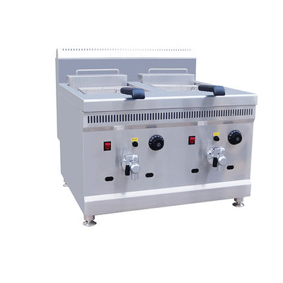 Alta produttività 38 kg Frittatrice a doppio cilindro per pollo fritto e patatine fritte