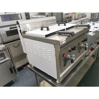 Alta produttività 38 kg Frittatrice a doppio cilindro per pollo fritto e patatine fritte