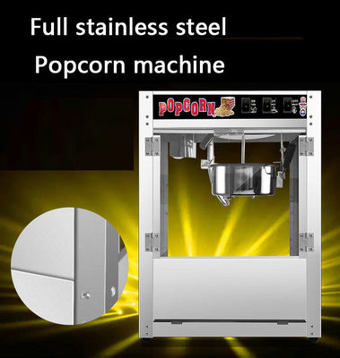 Macchina di popcorn portatile in acciaio inossidabile approvata CE per la produzione di snack di popcorn da 10 kg
