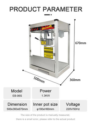Macchina elettrica per la produzione di popcorn a sfera con materiale in acciaio inossidabile e prestazioni