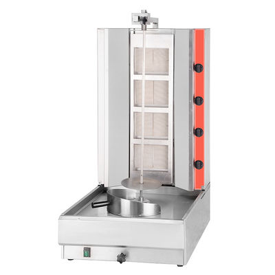 Gas Voltage in acciaio inossidabile Doner Kebab Grill Machine per ristorante Shawarma tostapane