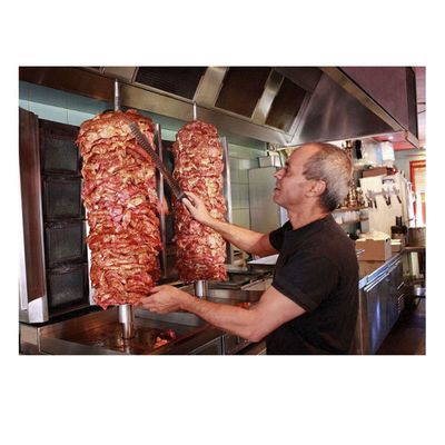 Gas Voltage in acciaio inossidabile Doner Kebab Grill Machine per ristorante Shawarma tostapane