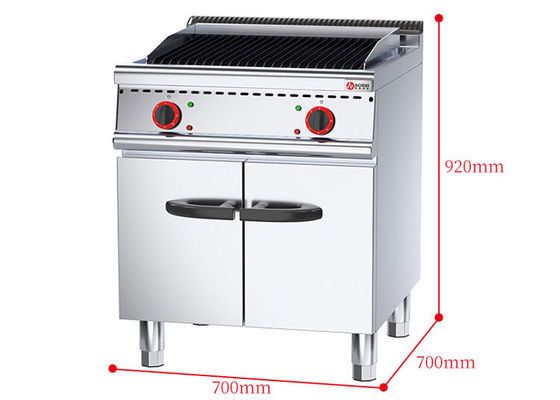 Ristorante Commerciale Griglia elettrica in piedi Lava Rock Con Gabinetto Eco-friendly 6KW
