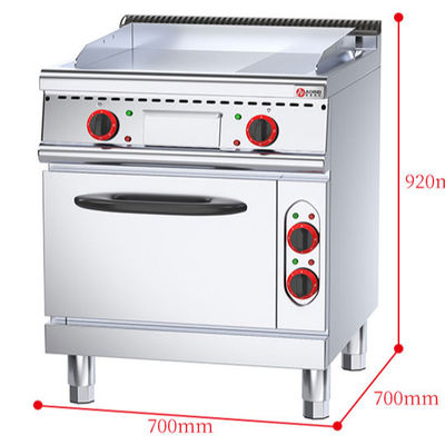 Fast Hot 1/3 Grooved Grill Pancake Grill elettrico commerciale con forno 560*600*270mm