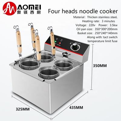 Probe di controllo della temperatura accurata Cucina elettrica per pasta commerciale 3.5kW