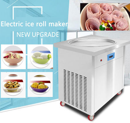 Macchina per la padella a rotolo di gelato fritto a temperatura controllata per gli snack