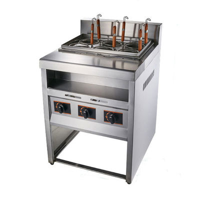 Cucina a gas per pasta in acciaio inossidabile per cucinare in grandi volumi nelle cucine commerciali
