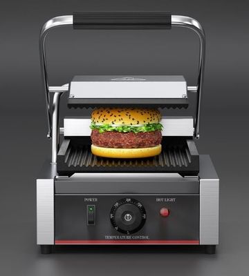 Grill Panini elettrico commerciale 1800W Potenza per sandwich Contatto in cucina di ristorante