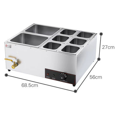 Sopa in acciaio inossidabile commerciale Bain Marie Food Warmer per hotel ristorante buffet