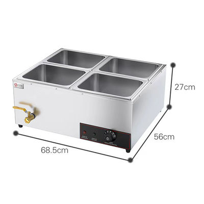 Buffet in acciaio inossidabile riscaldamento Bain Marie per ristoranti Servizio di spazzolatura Piatti Catering