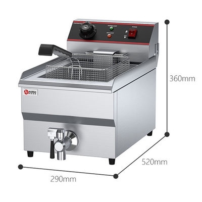 Industrial Hotel Restaurant Supplies 13L Electric Deep Fryer Argento con 1 Serbatoio 1 Cesto