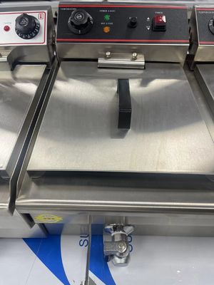 Industrial Hotel Restaurant Supplies 13L Electric Deep Fryer Argento con 1 Serbatoio 1 Cesto