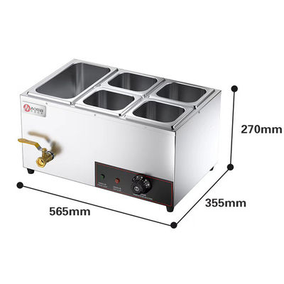 Ristorante Catering Cucina Industria elettrica Bagno Marie Cucina Calda Display in argento
