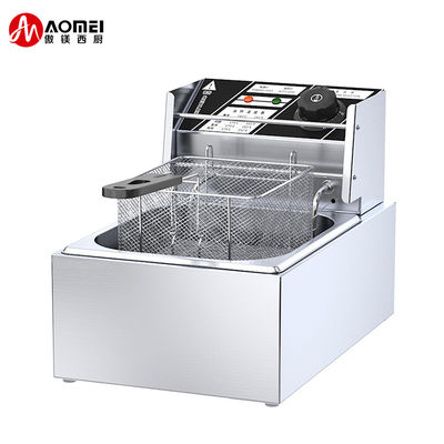 Fritura elettrica professionale 1 serbatoio 1 cestino 220V/110V Voltaggio per uso commerciale