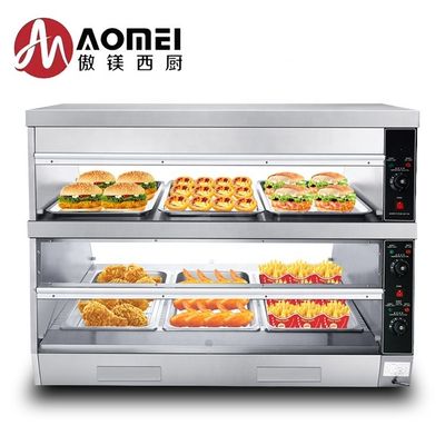 2 vassoi elettrici a vetro caldo, vetrina per il riscaldamento alimentare, vetrina per il riscaldamento alimentare. Temperatura 30-85 gradi.