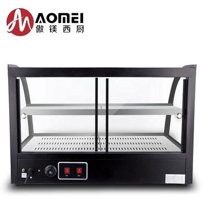Display di riscaldamento alimentare elettrico a due strati a regolazione di temperatura per cucine commerciali