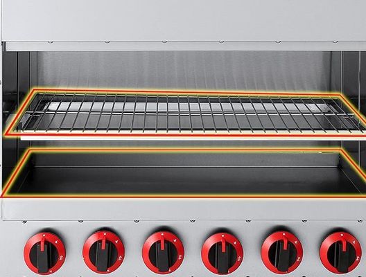6 Caldaio a gas a infrarossi Salamandra Grill Oven Lift per l'industria alimentare
