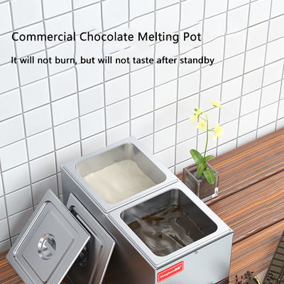 6.5 kg Capacità Multifunzione Acciaio inossidabile Tempratrice di cioccolato con 2 serbatoi
