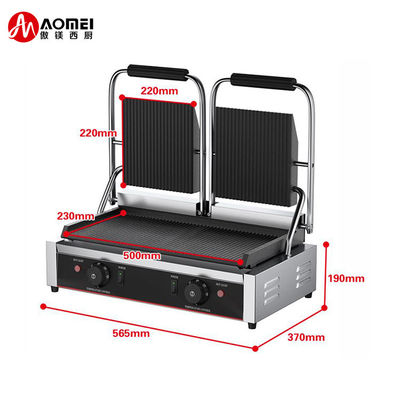 Grigliera Panini in acciaio inossidabile per sandwich Grigliera elettrica per hotel 11kg