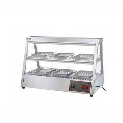 43kg di acciaio inossidabile Food Display Warmer Showcase 1.6KW Electric Hot Food Warmer