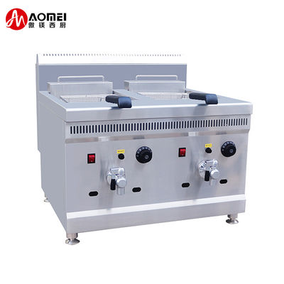 Alta 18L 18L Industrial Large Deep Fryer Gas Fryer Machine con 2 serbatoi e 2 cestini