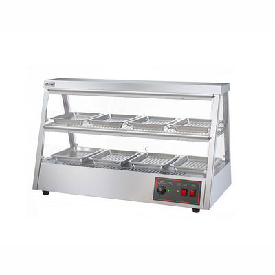 43kg di acciaio inossidabile Food Display Warmer Showcase 1.6KW Electric Hot Food Warmer