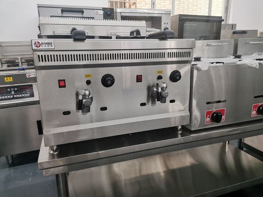 Alta 18L 18L Industrial Large Deep Fryer Gas Fryer Machine con 2 serbatoi e 2 cestini