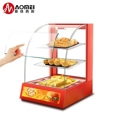Mini display alimentare elettrico commerciale Vitrina più calda con tre strati 380x460x600mm