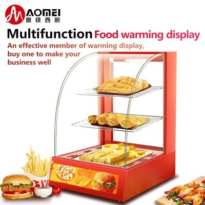 Mini display alimentare elettrico commerciale Vitrina più calda con tre strati 380x460x600mm