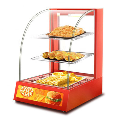 Mini display alimentare elettrico commerciale Vitrina più calda con tre strati 380x460x600mm