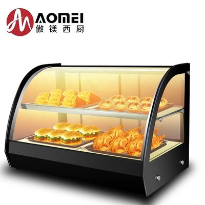 Display elettrico a vetro curvo Pizza pane cibo riscaldatore con vantaggio lunga durata di vita