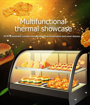 Display elettrico a vetro curvo Pizza pane cibo riscaldatore con vantaggio lunga durata di vita