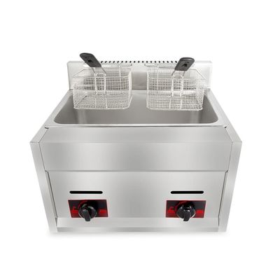 6L 6L friggitrice a gas in acciaio inossidabile commerciale con 2 cestine di pollo fritto
