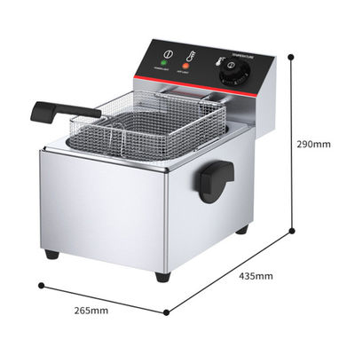 Fritura elettrica commerciale 3000W 1 serbatoio 1 cestino Perfetto per ristoranti