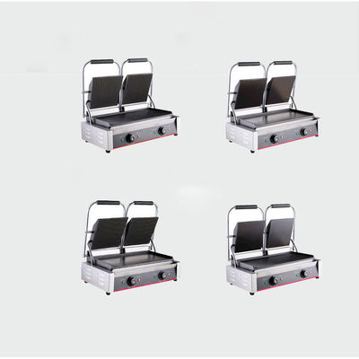 Cucina alberghiera Grill in acciaio inossidabile Design porta Multi-cooker Grill a contatto a doppio lato 220V