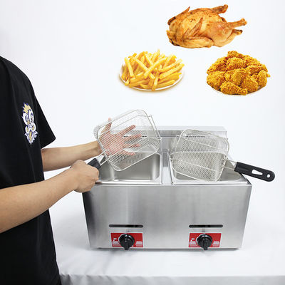 Fritura a gas mini elettrica a temperatura in acciaio inossidabile per ristoranti commerciali