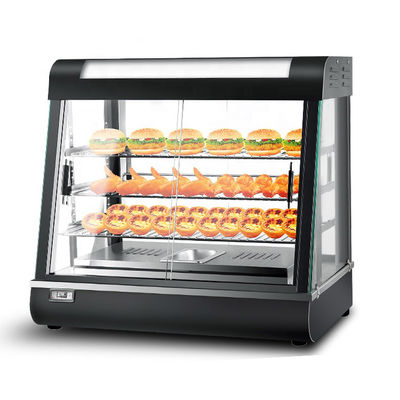 Funzione di riscaldamento e riscaldamento schermo elettrico vetrina per cucina commerciale cibo caldo